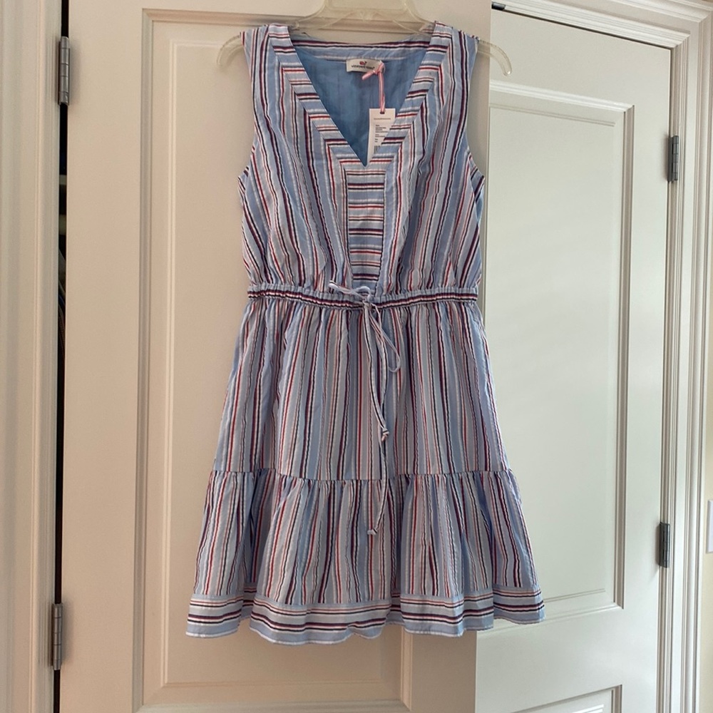 vineyard Vines striped seersucker dress.  Perfect for summer holidays!